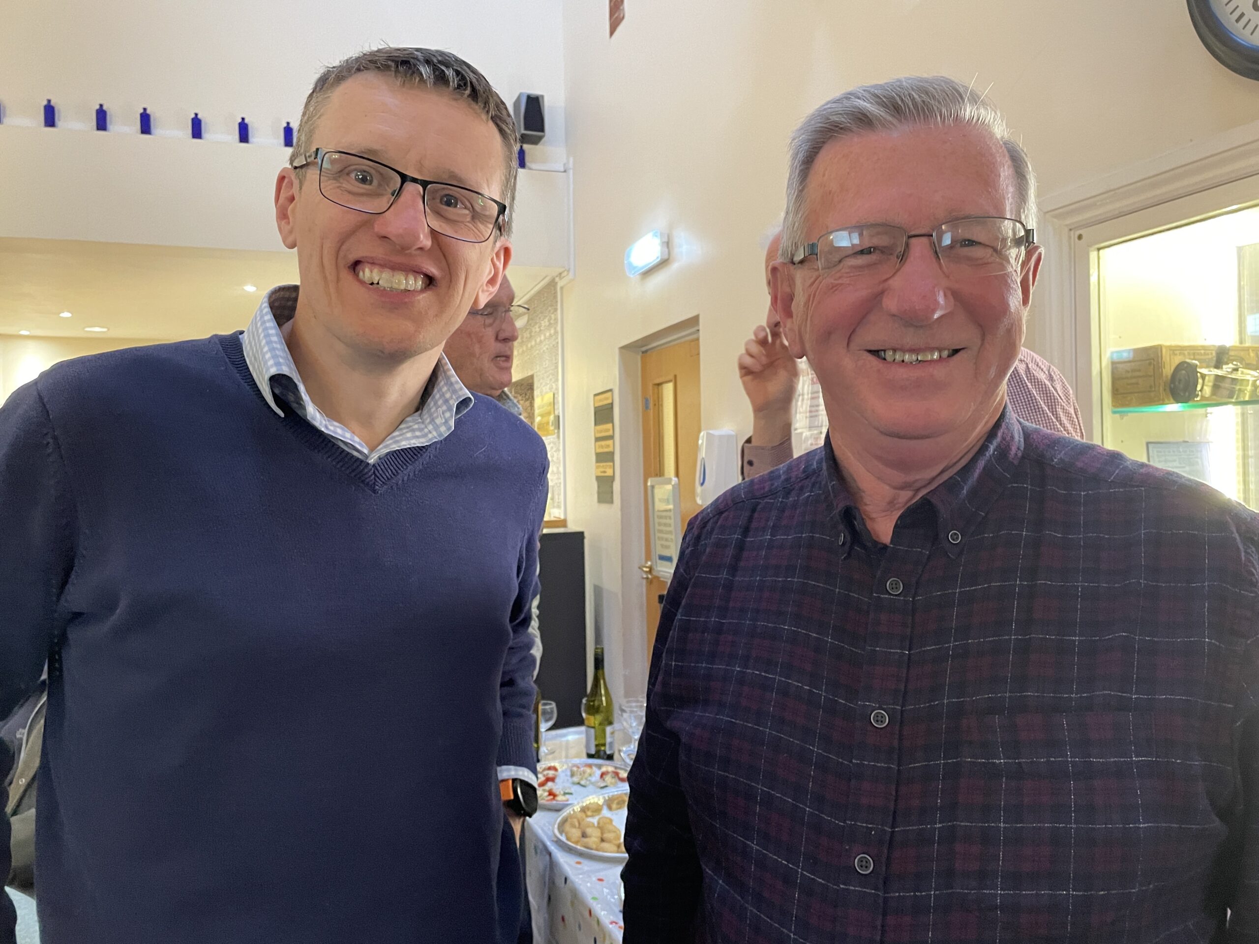 Dr Toby Wallis and volunteer Andy Wilson