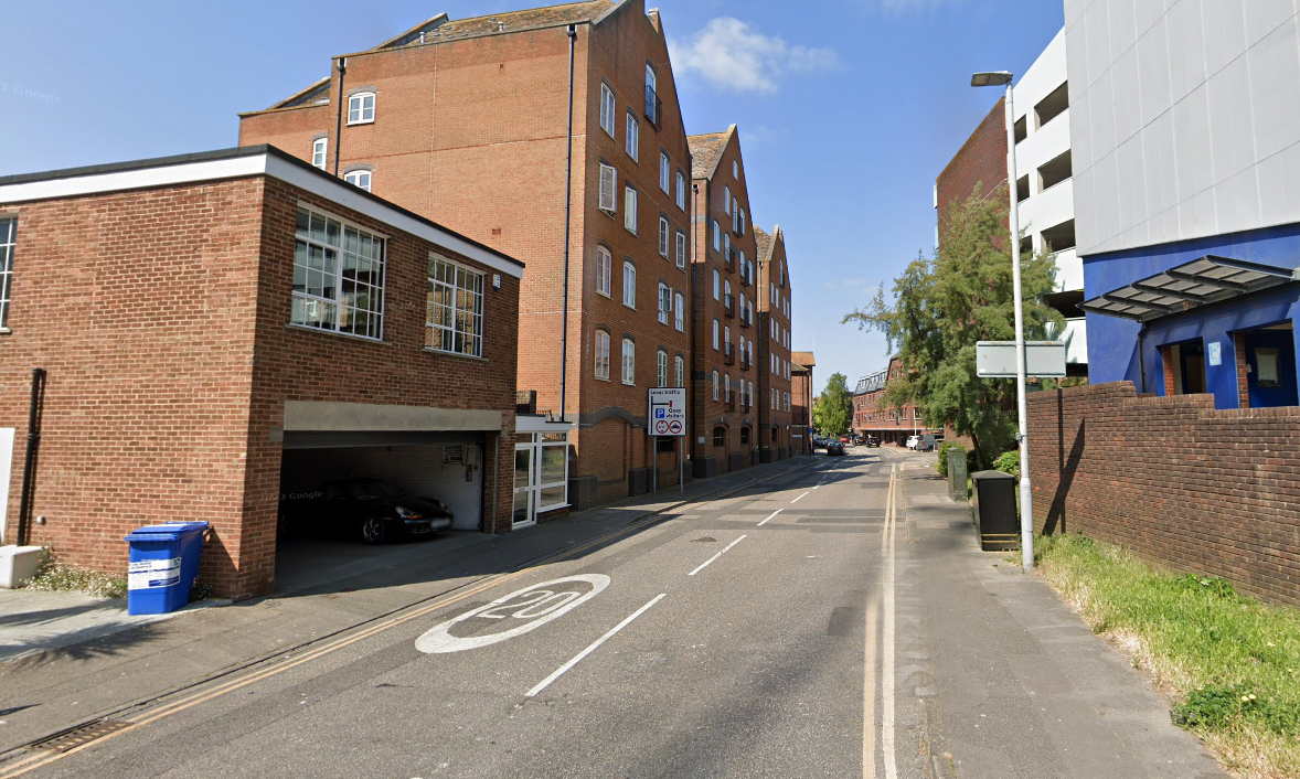 The incident occurred in Strand Street, Poole. Picture: Google