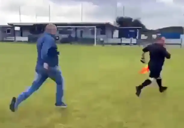 Footage of the incident was uploaded to X, formerly Twitter, by the charity Ref Support