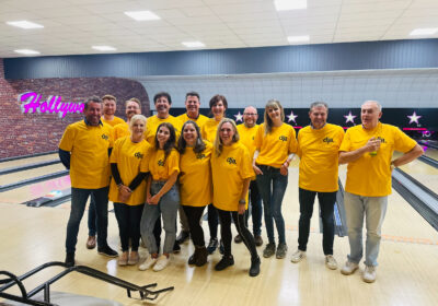 A team from the DCCF's regular fundraising bowling events.