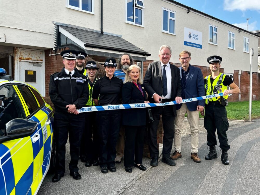 Cutting the ribbon at the refurbished Boscombe Police Station. Picture: Dorset Police