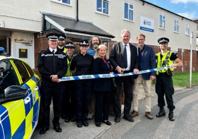 Cutting the ribbon at the refurbished Boscombe Police Station. Picture: Dorset Police