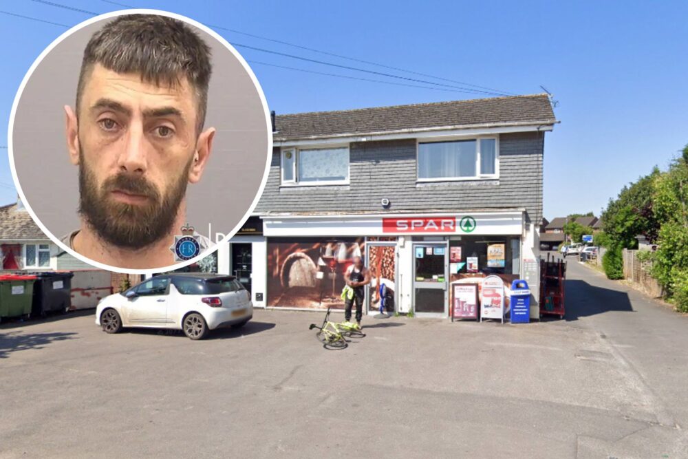 Luke Eamon Charig has been jailed for robbing Spar in Gordon Road, Wimborne