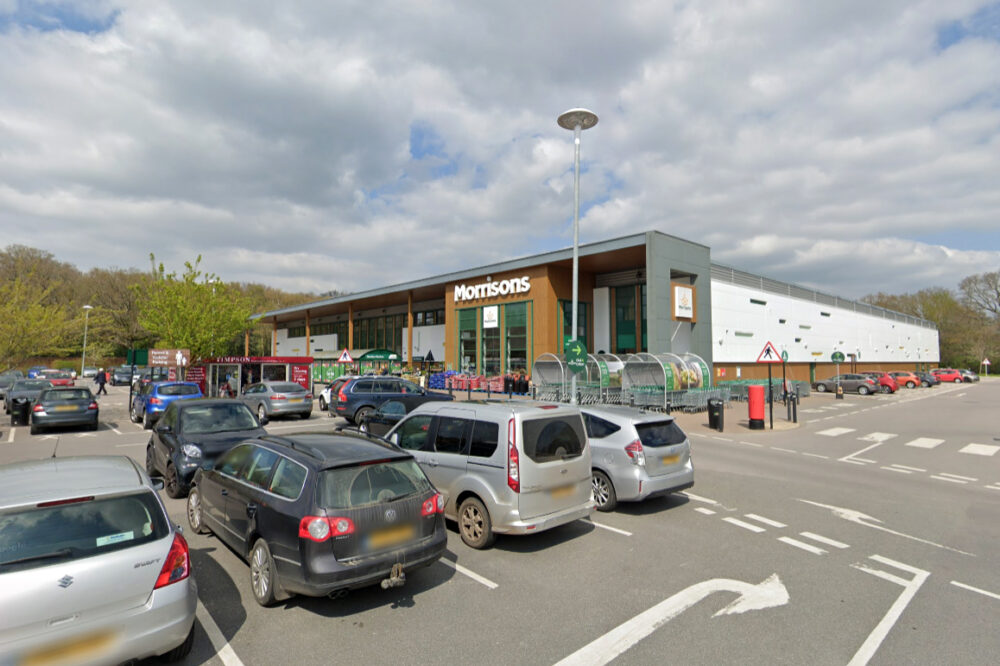 The incident is alleged to have happened in forest behind Morrisons in Verwood. Picture: Google