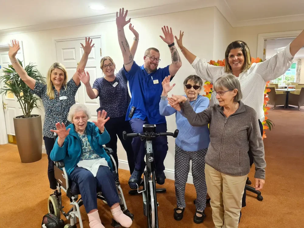 The team at St Ives House 'rode' 200 miles in September