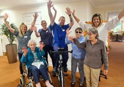 The team at St Ives House 'rode' 200 miles in September