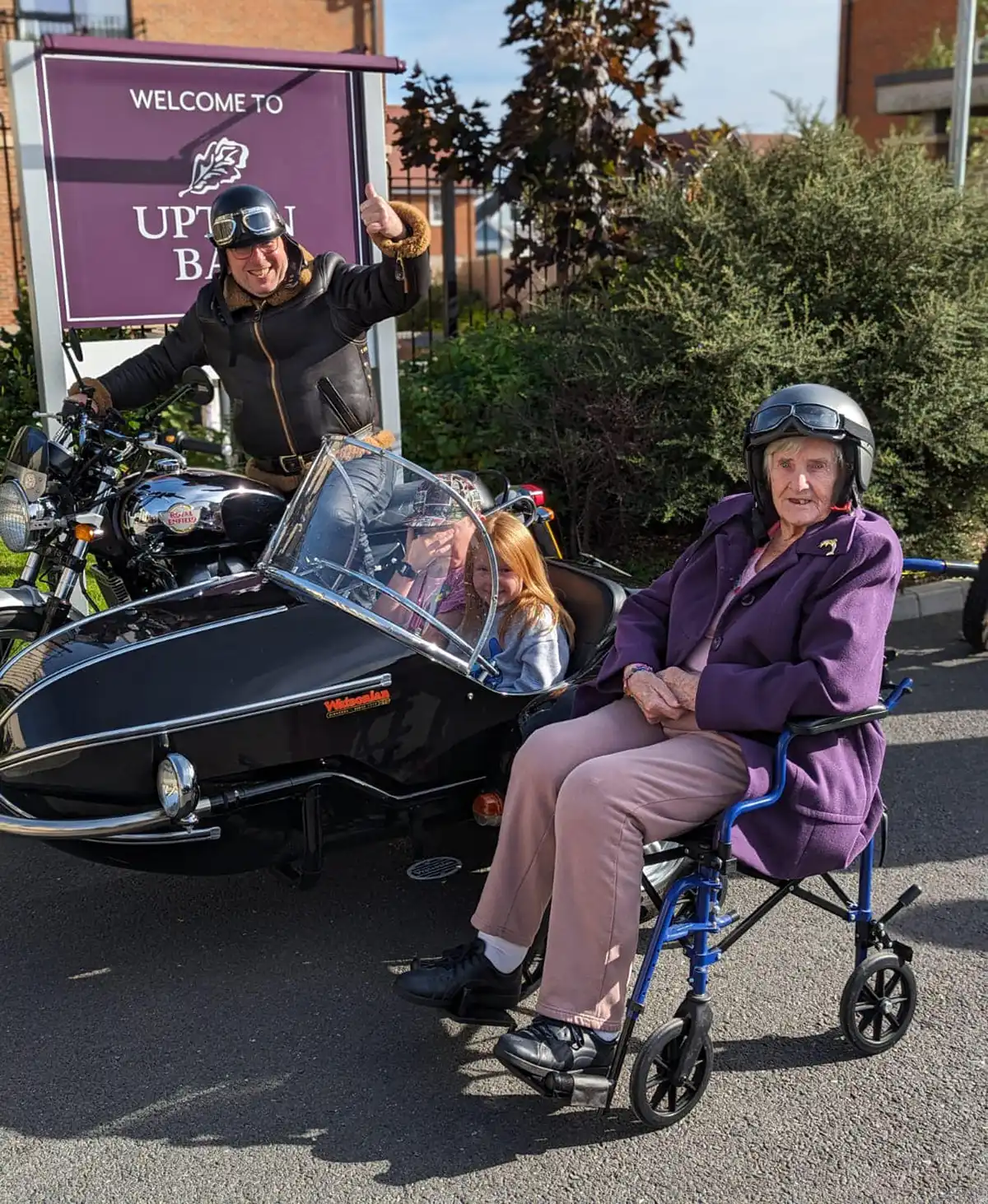 Dozens of motorbikes turned out at Upton Bay care home in Poole during a bike show