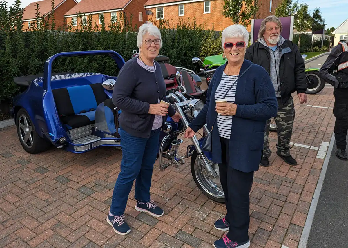 Dozens of motorbikes turned out at Upton Bay care home in Poole during a bike show