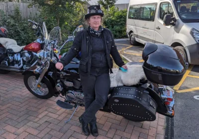 Dozens of motorbikes turned out at Upton Bay care home in Poole during a bike show