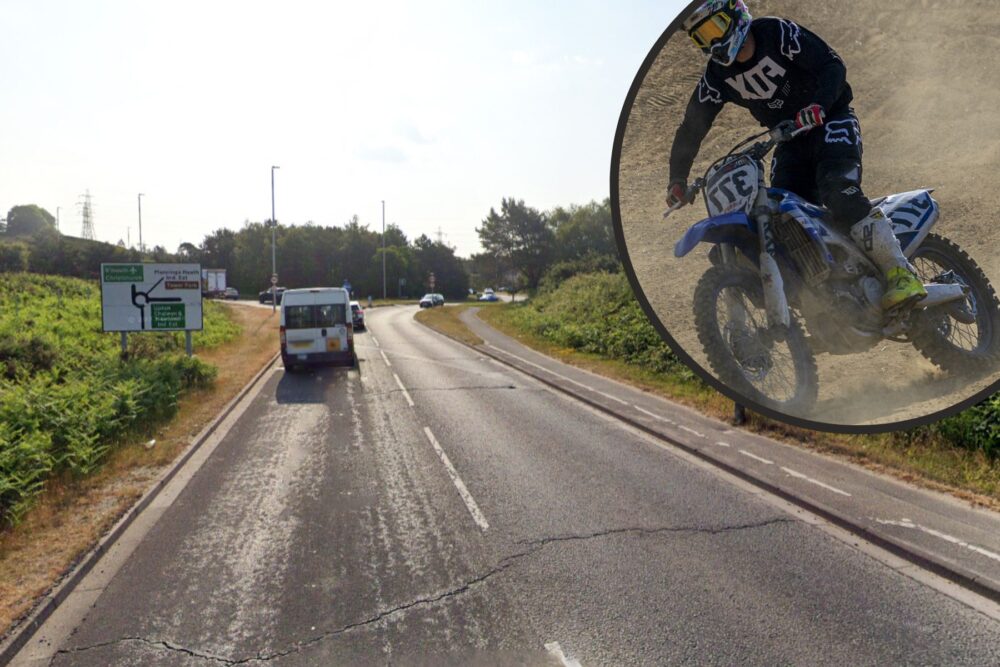 A teen on a dirt bike threatened the driver in Poole