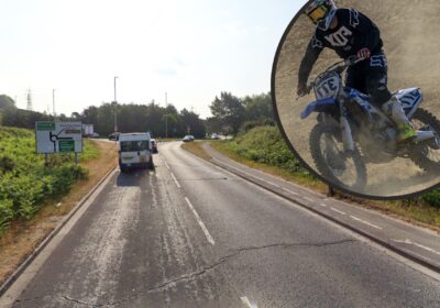 A teen on a dirt bike threatened the driver in Poole