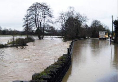 The A358 at Donyatt is closed due to flooding. Picture: Travel Somerset