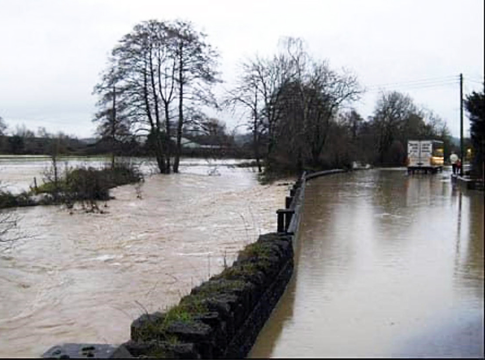 The A358 at Donyatt is closed due to flooding. Picture: Travel Somerset