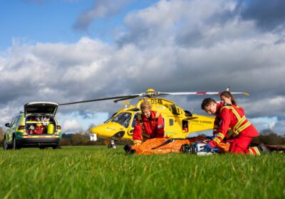 Dorset and Somerset Air Ambulance in Action. Photo: DSAA.