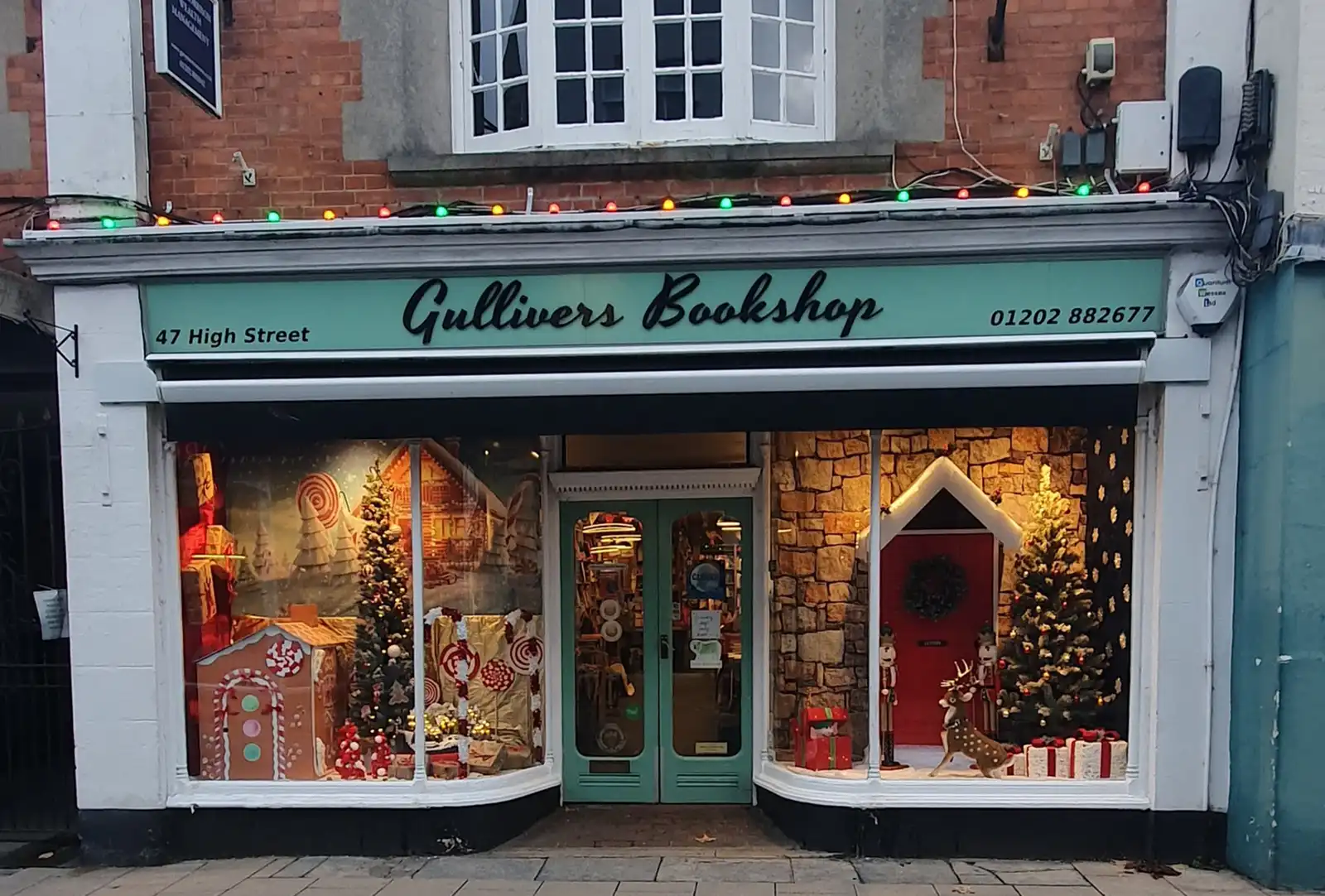 Gullivers Bookshop, on the Wimborne High Street.