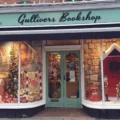Gullivers Bookshop creates a dazzkiing window display each Christmas