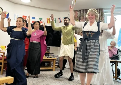 Music and dance featured in the day celebrating cultural diversity at Kingfishers in New Milton