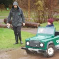 Youngsters can get behind the wheel of mini Land Rovers at Moors Valley. Picture: Dorset Council