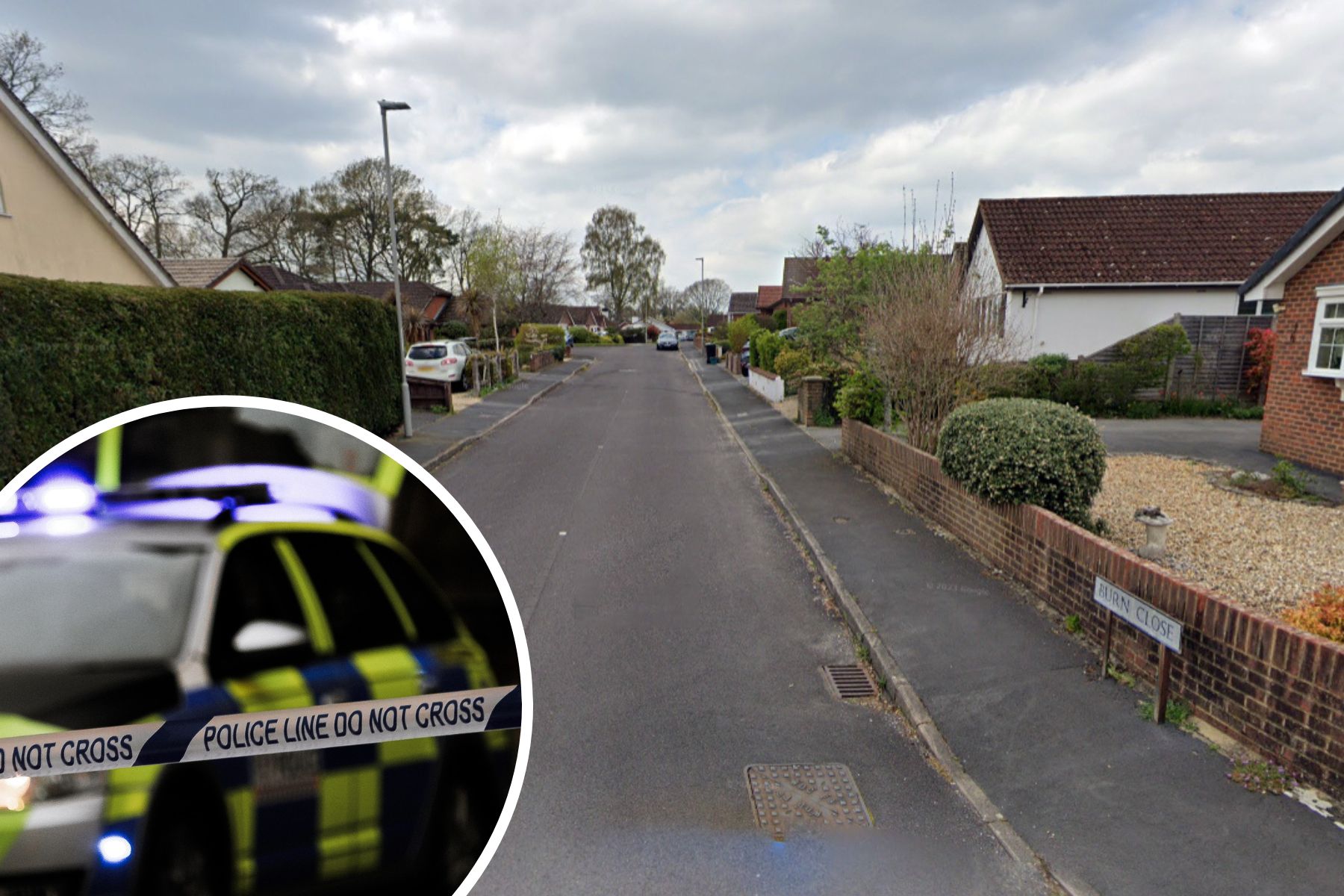 Police were called to Burn Close, Verwood, on Monday night