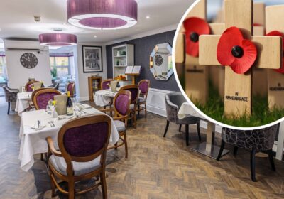 The dining room at Hyacinth House in Wimborne will be open to veterans and their families on November 9