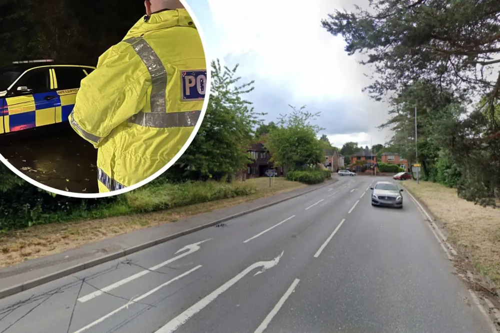 Police said a Subaru failed to stop for officers in Stone Lane, Wimborne