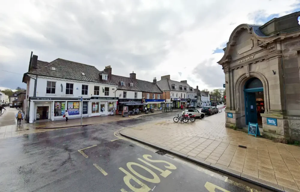 The man was attacked on a corner of High Street in Wimborne, police said. Picture: Google