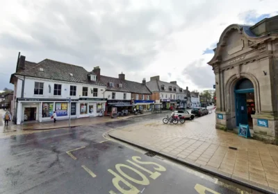 The man was attacked on a corner of High Street in Wimborne, police said. Picture: Google