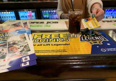 The Lift Legend initiative offers free soft drinks to designated drivers at pubs and clubs in Dorset. Picture: Dorset Police