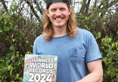 Oly Rush is featured in the Guinness World Records 2024 book for his epic swim
