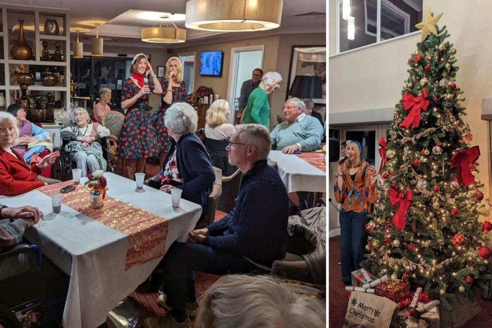 The Land Girls performed during the Christmas lights switch-on at Upton Bay in Hamworthy