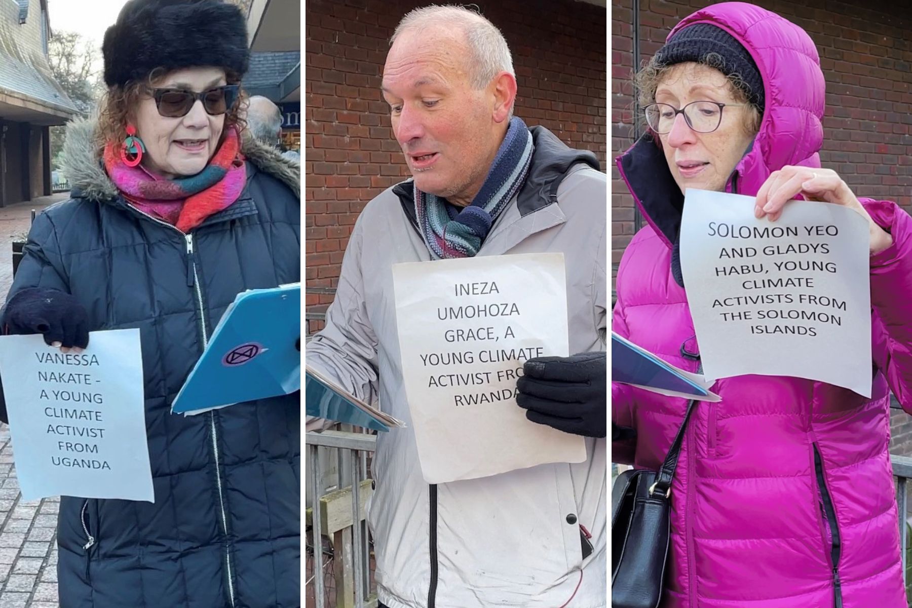 XR Wimborne members speaking in the town this week