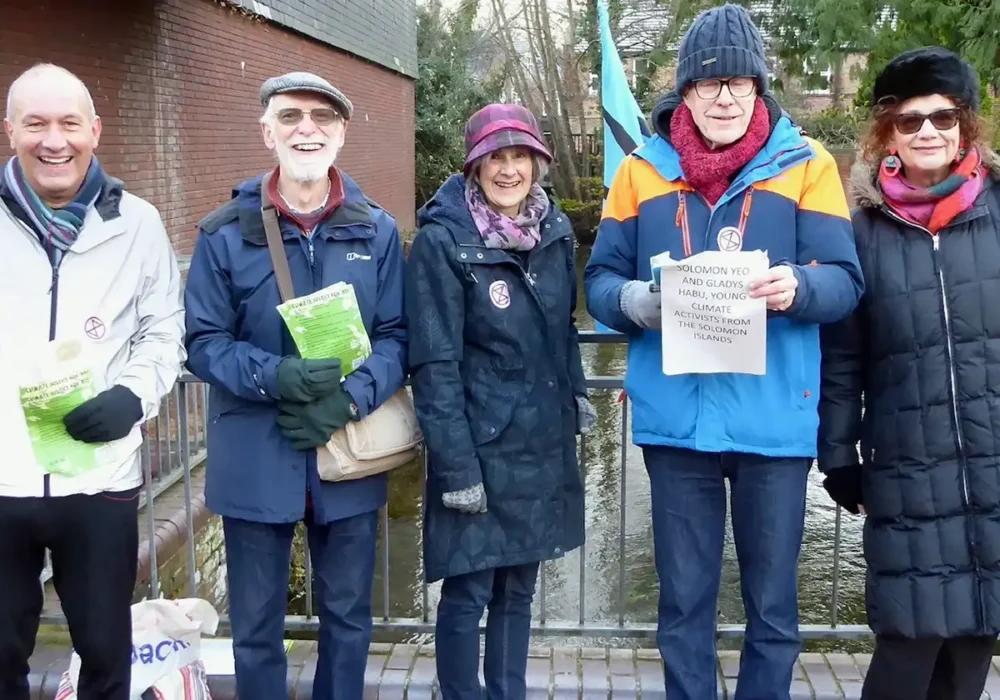 XR Wimborne members in the town