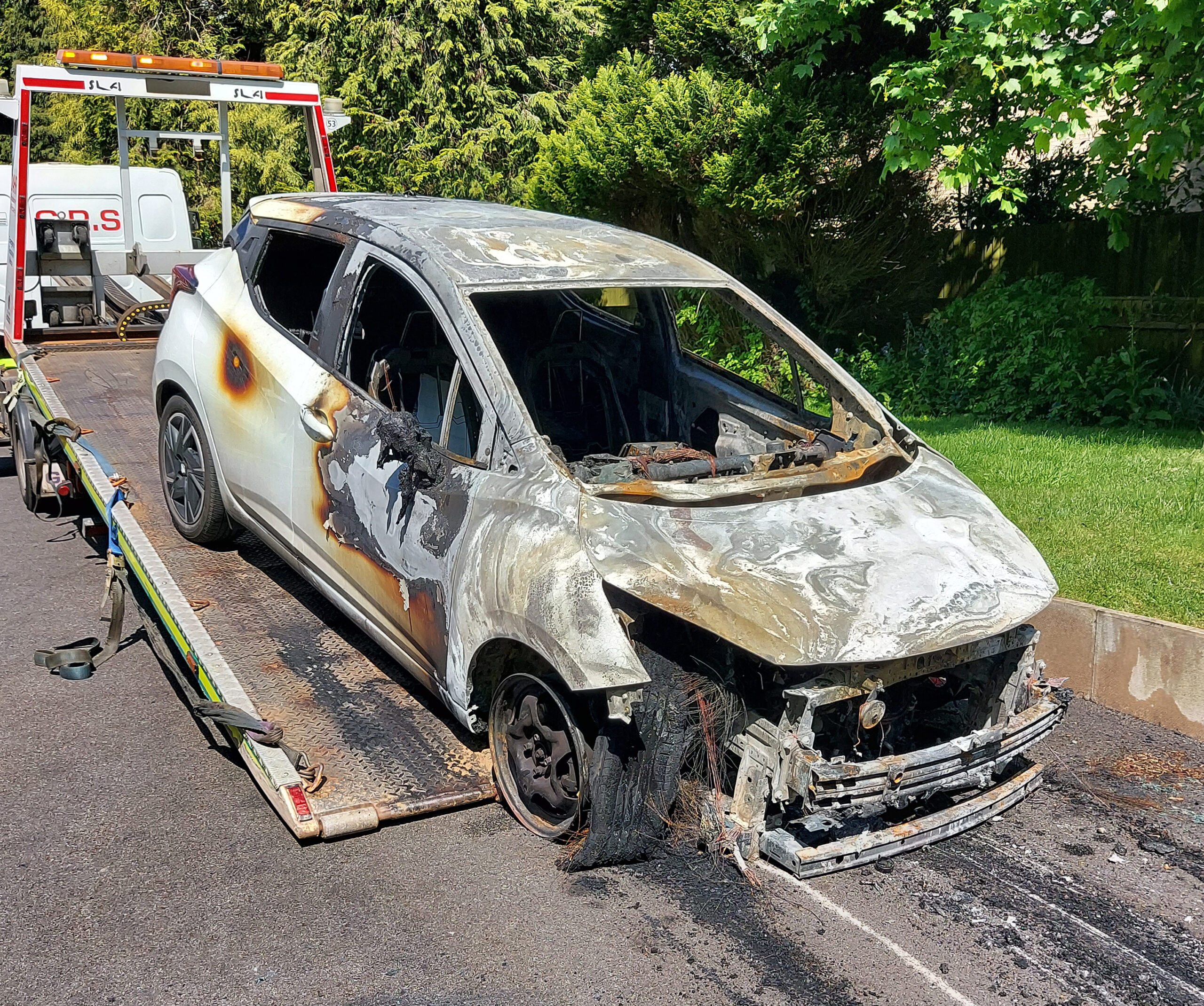 Vehicles were damaged in Wimborne