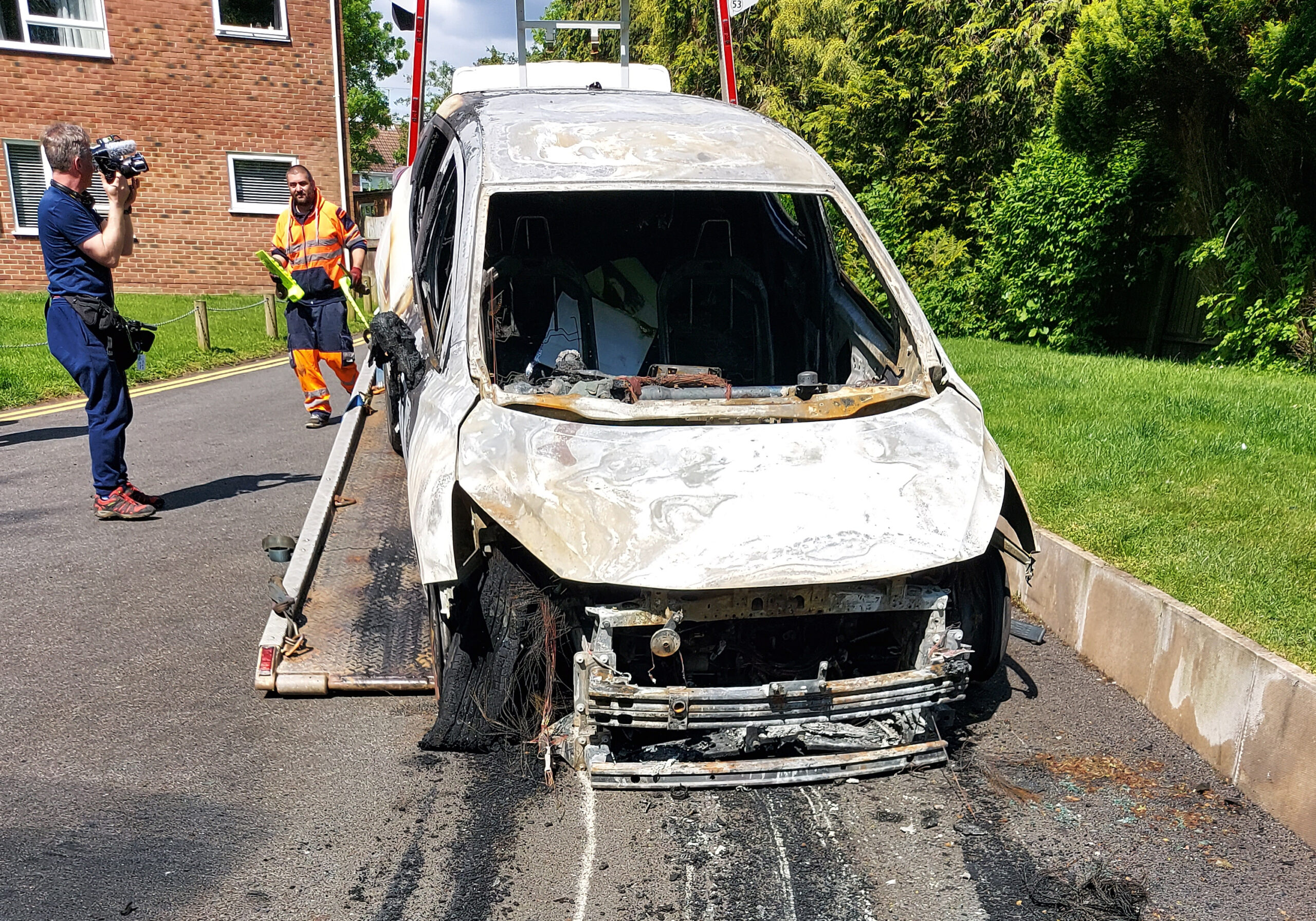 Vehicles were damaged in Wimborne