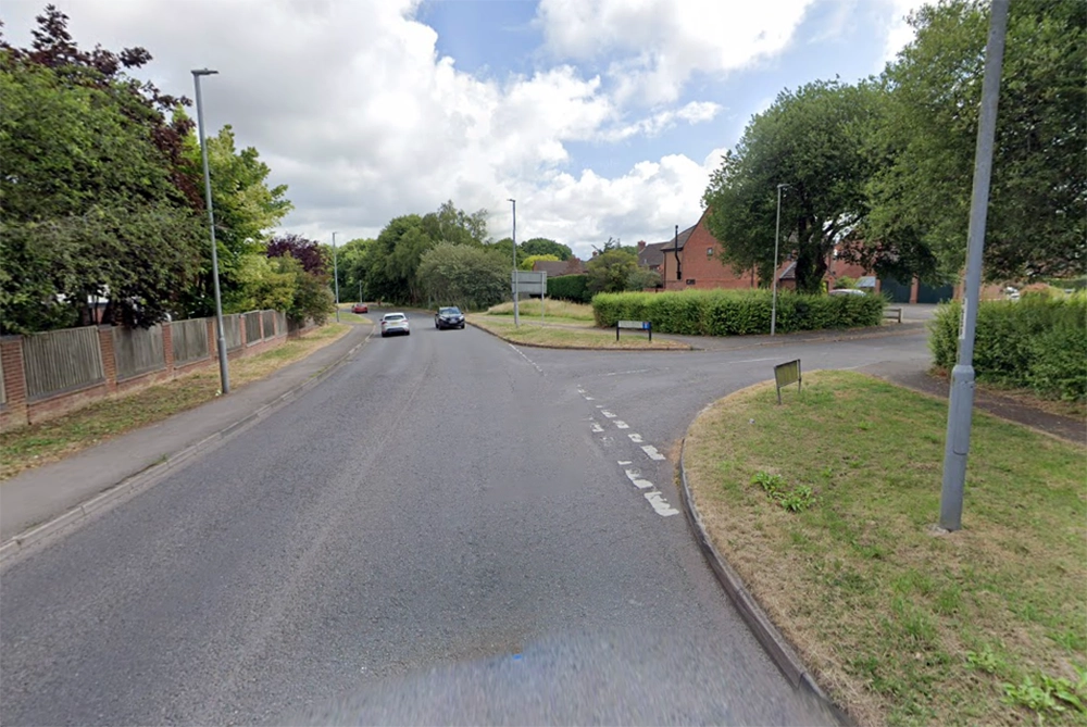 The crash happened in Lockyers Road, at the junction with Roman Heights, Corfe Mullen. Picture: Google