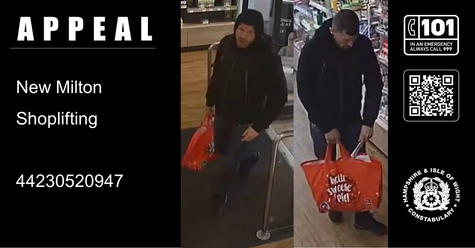 The make-up was taken from Kamsons Pharmacy in New Milton last month. Picture: Hampshire Police