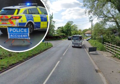 The crash happened in Parley Lane, Hurn, on Friday morning. Pictures: Google/NBV