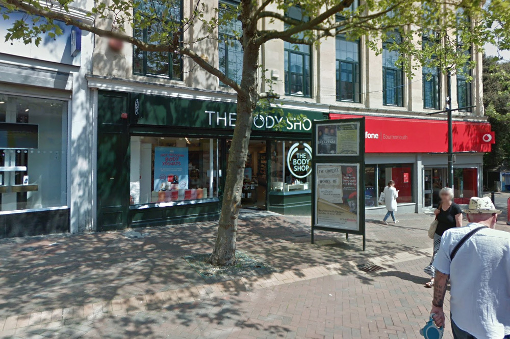 The Body Shop in Bournemouth is at risk of closure. Photo: Google. 