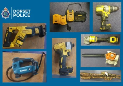 Power tools are among the recovered items. Picture: Dorset Police