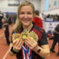 Liz Ferioli-Brown with her gold medals