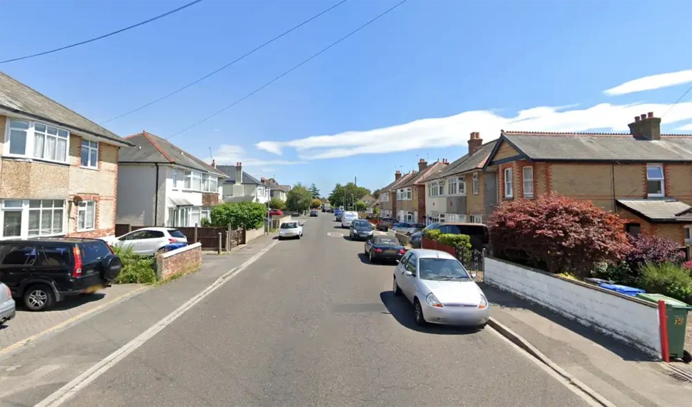 The incident happened in Sunnyside Road, Poole. Picture: Google