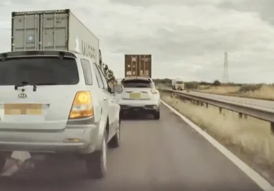 Tailgating on the motorway caught on camera. Picture: Lincolnshire Police/National Highways