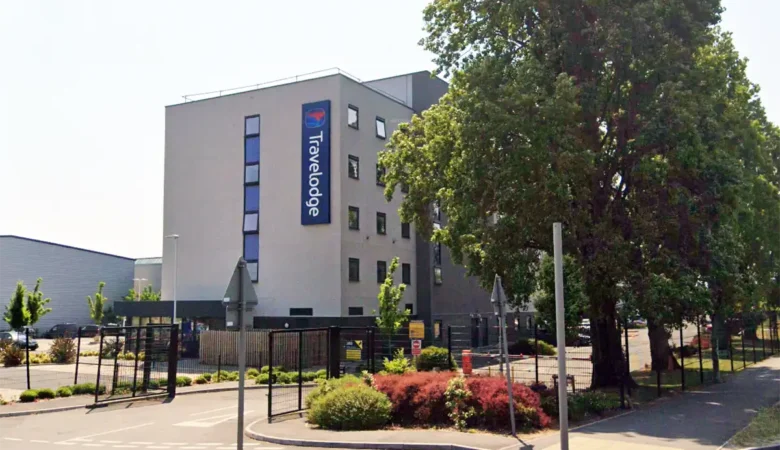 Firefighters were called to Travelodge, on Fleets Corner Business Park, on Sunday. Picture: Google