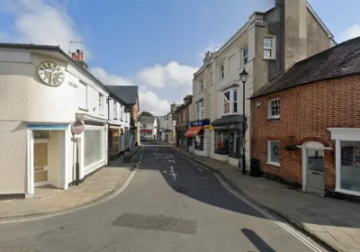 The alleged assault happened in Wimborne High Street in December. Picture: Google