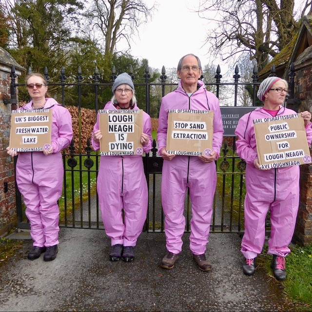 XR Wimborne protestors at the gates of St Giles House