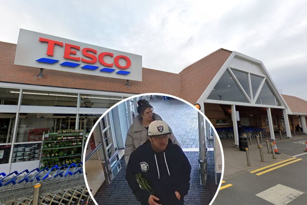 Police are keen to trace these people after whiskey was stolen from Tesco in New Milton. Pictures: Google/Hampshire Police