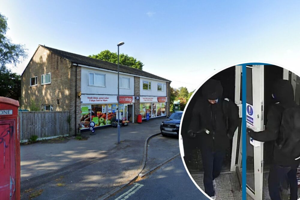 The incident unfolded at One Stop in Dales Drive, Colehill, Wimborne. Pictures: Google/Dorset Police