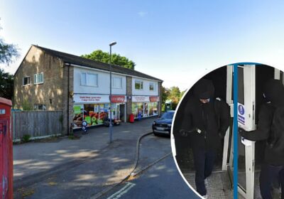 The incident unfolded at One Stop in Dales Drive, Colehill, Wimborne. Pictures: Google/Dorset Police