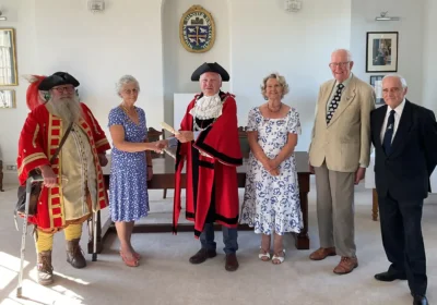 Diann was presented with the honorary scroll by Wimborne mayor, Cllr Jeff Hart
