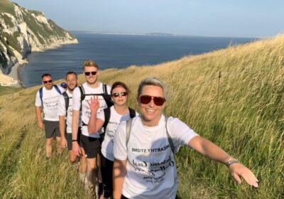 Some of McCarthy Stones team walking the Jurassic coastline to raise money for charity Picture: McCarthy Stone